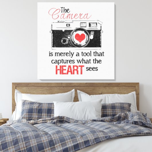 Het hart vastleggen canvas afdruk (Insitu (Slaapkamer))