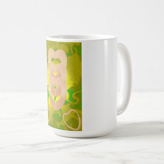 Het hart verbinden koffiemok (Voorkant rechts)