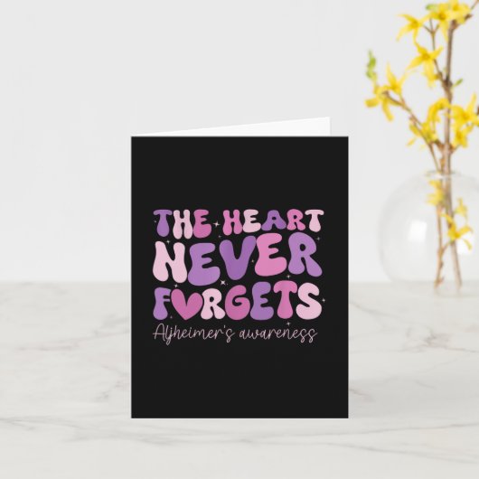 Het hart vergeet nooit de Awarenes van Dementia He Kaart (Gele Bloem)
