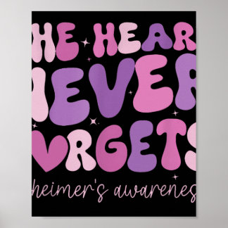 Het hart vergeet nooit de Awarenes van Dementia He Poster