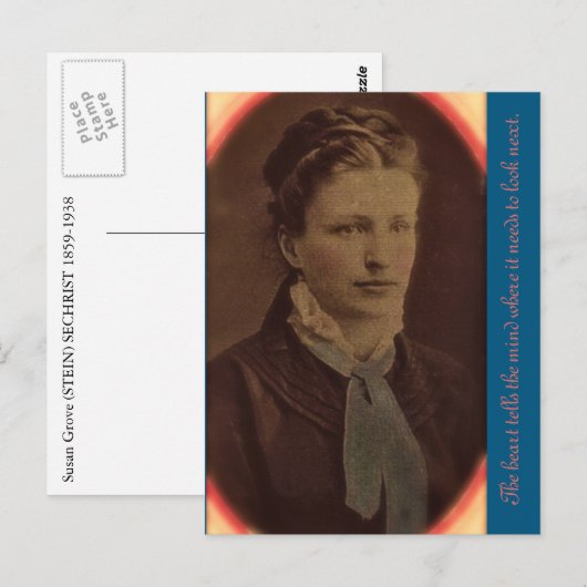 Het hart vertelt de geest waar hij moet kijken... briefkaart (Voorkant / Achterkant)