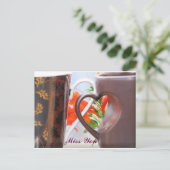 Het hart vormde de Mokken van het Handvat Briefkaart (Staand voorkant)