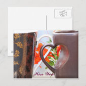 Het hart vormde de Mokken van het Handvat Briefkaart (Voorkant / Achterkant)