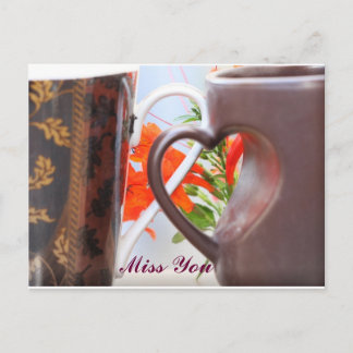 Het hart vormde de Mokken van het Handvat Briefkaart