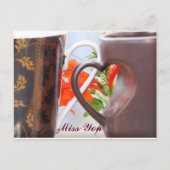 Het hart vormde de Mokken van het Handvat Briefkaart (Voorkant)