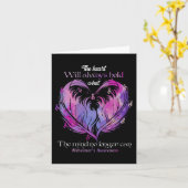 Het hart zal altijd vasthouden wat de geest Alzhei Kaart (Gele Bloem)