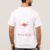 Het hartontwerp van de romantische Valentijnse T-shirt (Achterkant)