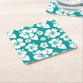 Het Hawaiiaanse Patroon van de Bloem van de Kartonnen Onderzetters (Schuin)