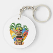 Het Hawaiiaanse Surfen Tiki Sleutelhanger (Achterkant)