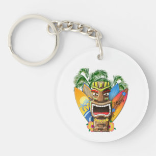 Het Hawaiiaanse Surfen Tiki Sleutelhanger