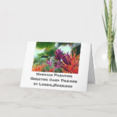 Het Hawaiiaanse Tropische Thema van Kerstmis Feestdagen Kaart (Achterkant)