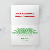 Het Hawaiiaanse Tropische Thema van Kerstmis Feestdagen Kaart (Binnen)