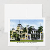 Het Hawaiin Capitol, vroeger het Royal Palace Briefkaart (Voorkant / Achterkant)