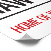 Het Hawthorns-stadiumteken Poster (Hoek)