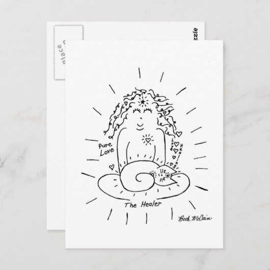 Het Healer Cat Briefkaart (Voorkant / Achterkant)