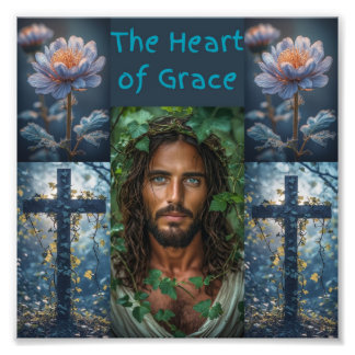 Het Heart Of Grace ontwerp 2 kleur patroon 1 Foto Afdruk