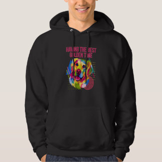 Het hebben van de beste gouden tijd Golden Retriev Hoodie