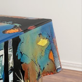 Het hebben van een Abstract soort dag tafelkleed (Voorbeeld)