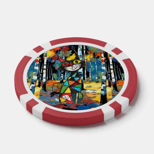 Het hebben van een Abstracte dag poker chip (Enkel)