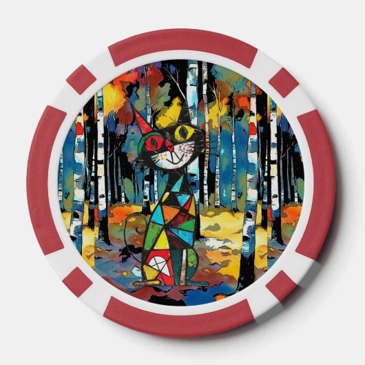 Het hebben van een Abstracte dag poker chip (Achterkant)