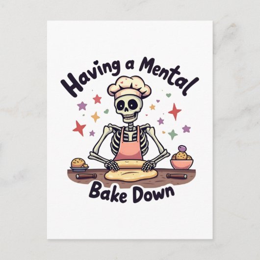 Het hebben van een Mental Bake Down Stressed, Bles Feestdagenkaart (Voorkant)