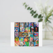 Het Hebreeuwse alfabet - alefbet Briefkaart (Staand voorkant)