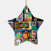 Het Hebreeuwse alfabet - alefbet Keramisch Ornament (Rechts)
