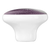 Het hedendaagse Abstracte Paarse Witte Vette Moder Keramische Knop (Zijkant)