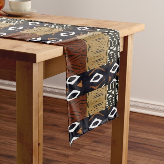 Het hedendaagse Afrikaanse modderlooppatroon Korte Tafelloper (Voorbeeld)