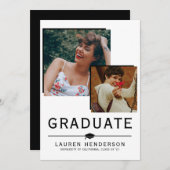 Het hedendaagse Afstuderen Afstuderen van de Foto  Aankondiging (Voorkant / Achterkant)