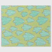 Het hedendaagse Aqua- en Groene-eikenpatroon Cadeaupapier (Vlak)