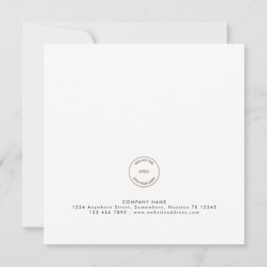 Het hedendaagse bedrijf Foto Business Holiday Squa Feestdagenkaart (Achterkant)