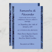 Het hedendaagse blauwe huwelijk kaart (Voorkant / Achterkant)