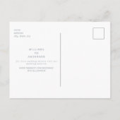 Het hedendaagse Blauwe Monogram sparen de Datum Briefkaart (Achterkant)