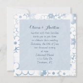 Het hedendaagse blauwflorendesign bruiloft kaart (Voorkant)