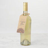 Het hedendaagse bruine strand Mandala Wedding Flessenhanger (Schuin)