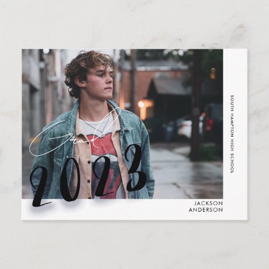 Het hedendaagse Casual Afstuderen van de Foto van Briefkaart (Voorkant)