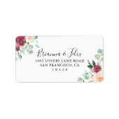 Het hedendaagse Eucalyptus Weddenschap RSVP Adres Etiket (Voorkant)