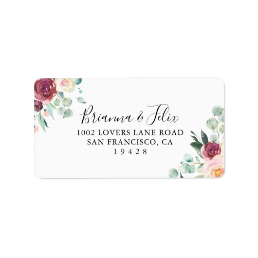 Het hedendaagse Eucalyptus Weddenschap RSVP Adres Etiket (Voorkant)