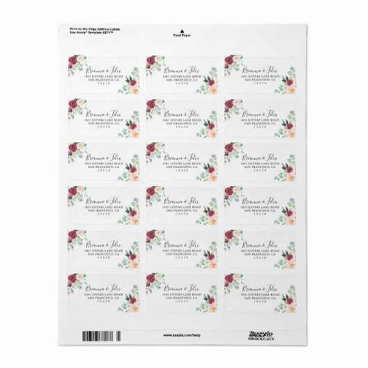 Het hedendaagse Eucalyptus Weddenschap RSVP Adres Etiket (Full Sheet)