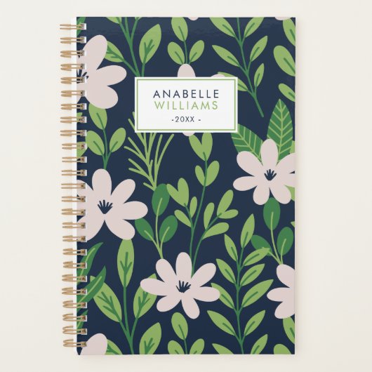 Het hedendaagse Floral Pattern Gepersonaliseerd Planner (Voorkant)