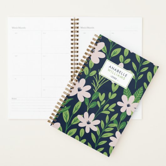 Het hedendaagse Floral Pattern Gepersonaliseerd Planner (Display)