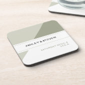 Het hedendaagse Geometrische huwelijk is gunstig Bier Onderzetter (Linkerzijde)