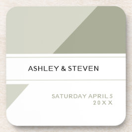 Het hedendaagse Geometrische huwelijk is gunstig Bier Onderzetter