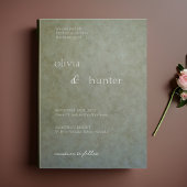 Het hedendaagse gouden ras Faux Suede Paint Weddin Kaart