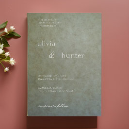 Het hedendaagse gouden ras Faux Suede Paint Weddin Kaart