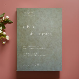 Het hedendaagse gouden ras Faux Suede Paint Weddin Kaart