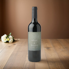 Het hedendaagse gouden ras Faux Suede Paint Weddin Wijn Etiket