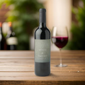 Het hedendaagse gouden ras Faux Suede Paint Weddin Wijn Etiket