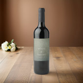 Het hedendaagse gouden ras Faux Suede Paint Weddin Wijn Etiket